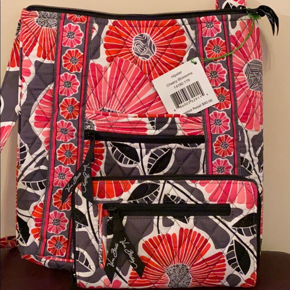 Vera Bradley Hipster Cherry Blossoms Purse